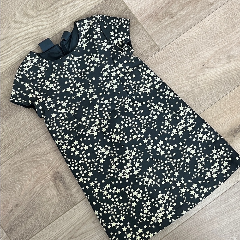 Starry Night Black and White Kids Dress